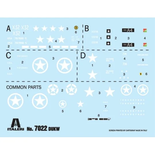 I7022-Véhicule DUKW 2 1/2 ton GMC amphibie 1/72 Italeri