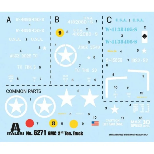 I6271-GMC 2 1/2 6x6 ton Normandy 1/35 Italeri Truck