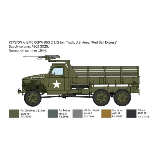 GMC 2 1/2 6x6 ton Normandy 1/35 Italeri Truck Italeri I6271 - 4 I6271-GMC 2 1/2 6x6 ton Normandy 1/35 Italeri Truck - I6271