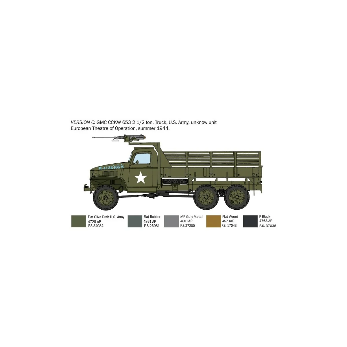 Camion GMC 2 1/2 6x6 ton Normandie 1/35 Italeri Italeri I6271 - 6