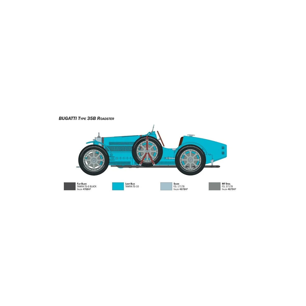 Bugatti 35B Roadster 1/12 Italeri Italeri I4713 - 7 Bugatti 35B Roadster 1/12 Italeri Italeri I4713 - 7