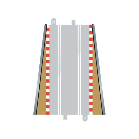 End of Straight Curbs 350mm (x2) 1/32 Scalextric Circuit Scalextric C8233 - 1 C8233-End of Straight Curbs 350mm (x2) 1/32 Scalextric Circuit - C8233