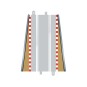 C8233-End of Straight Curbs 350mm (x2) 1/32 Scalextric Circuit