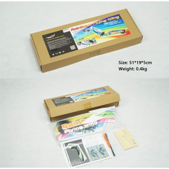 E0514-Rainbow V2 Flying Wing E05 800m EPP Kit PNP DW Hobby