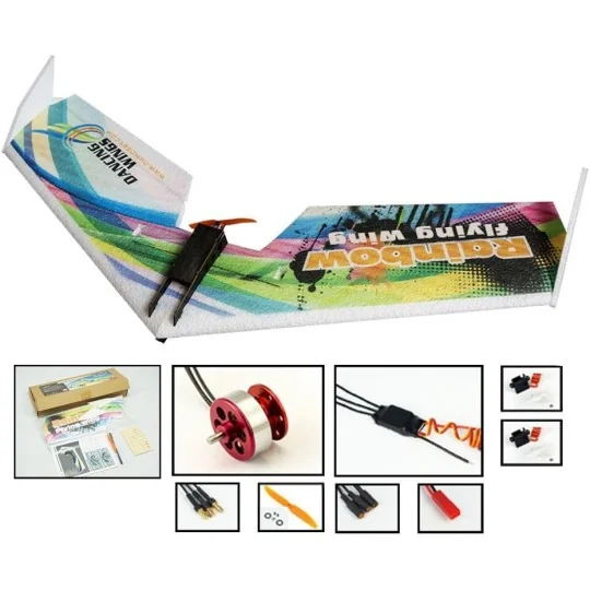 E0514-Rainbow V2 Flying Wing E05 800m EPP Kit PNP DW Hobby - E0514