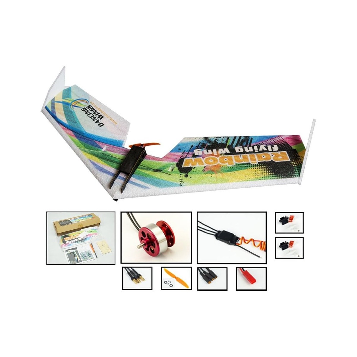 Rainbow V2 Flying Wing E05 800m EPP Kit PNP DW Hobby DW Hobby - Dancing Wings Hobby E0514 - 1