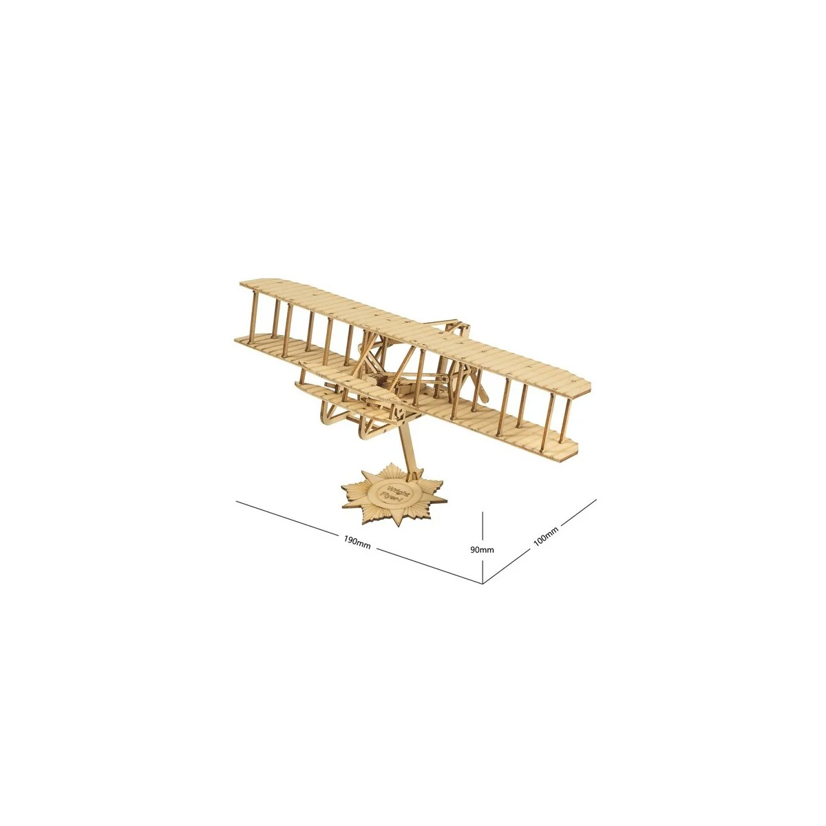 Mini Wright Flyer-I 1/62 Wood Laser Cutter, DW Hobby Static Model DW Hobby - Dancing Wings Hobby VC09 - 2