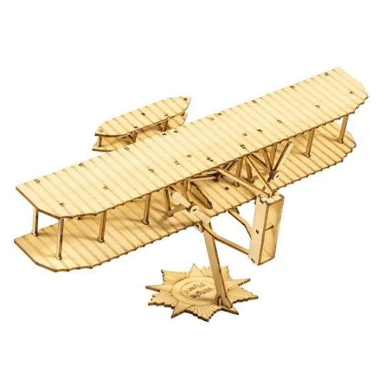 VC09-Mini Wright Flyer-I 1/62 Wood Laser Cutter, DW Hobby Static Model - VC09