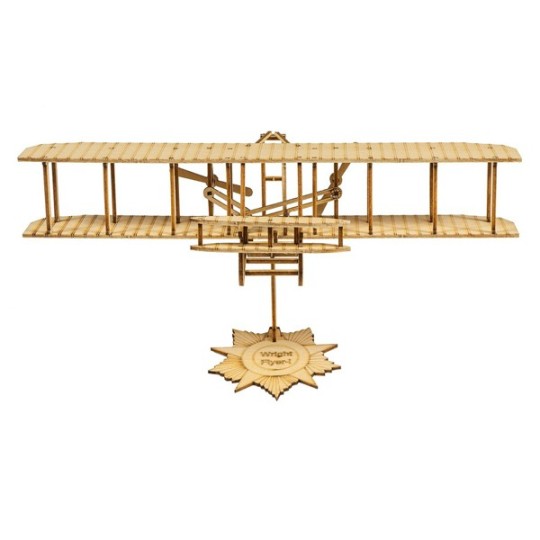 VC09-Mini Wright Flyer-I 1/62 Wood Laser Cutter, DW Hobby Static Model - VC09