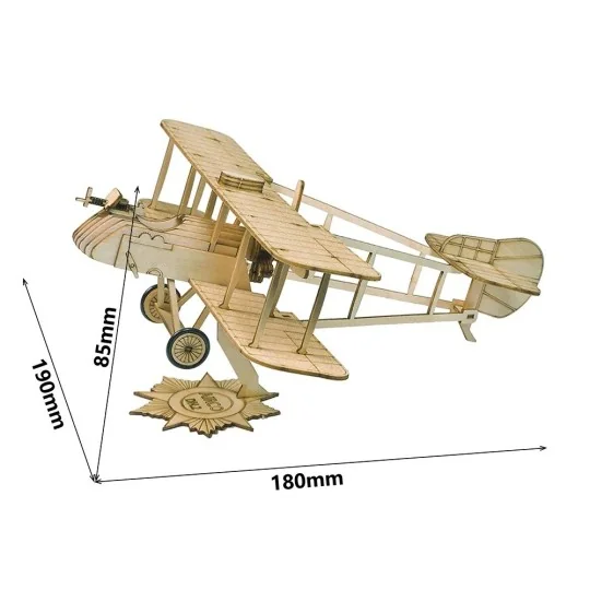 Mini Airco DH.2 1/45 Wood Laser Cutter, Static Model DW Hobby DW Hobby - Dancing Wings Hobby VC07 - 2 VC07-Mini Airco DH.2 1/45 Wood Laser Cutter, Static Model DW Hobby - VC07
