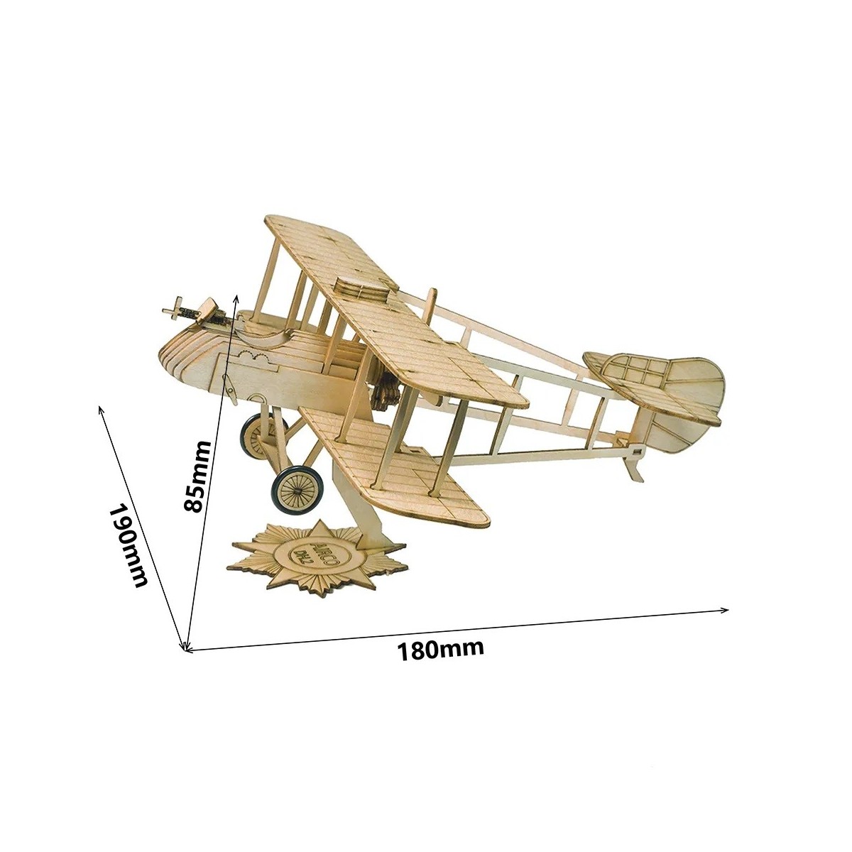 Mini Airco DH.2 1/45 découpe laser bois, modèle statique DW Hobby DW Hobby - Dancing Wings Hobby VC07 - 2