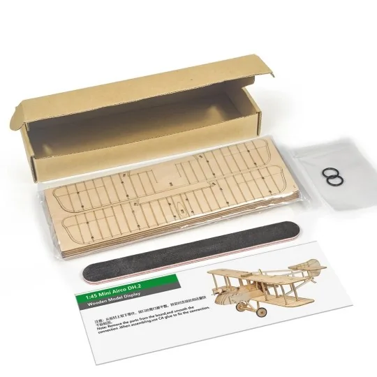 Mini Airco DH.2 1/45 Wood Laser Cutter, Static Model DW Hobby DW Hobby - Dancing Wings Hobby VC07 - 11 VC07-Mini Airco DH.2 1/45 Wood Laser Cutter, Static Model DW Hobby - VC07