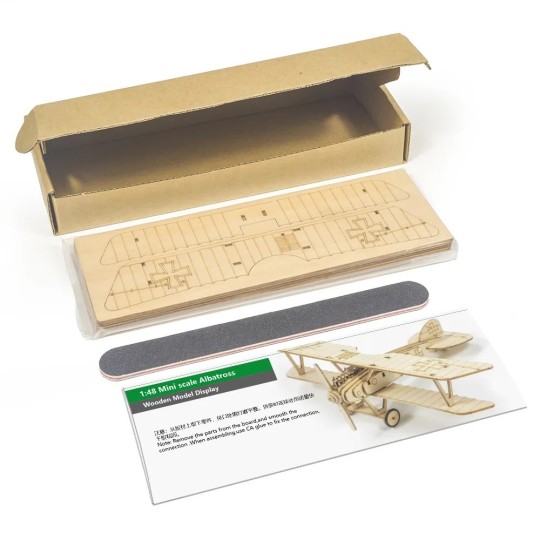 VC03-Mini Albatros 1/48 découpe laser bois, modèle statique DW Hobby