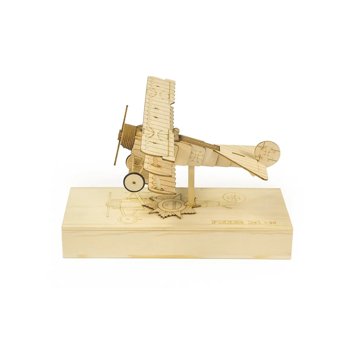 Mini Fokker Dr1 1/38 Wood Laser Cutter, DW Hobby Static Model DW Hobby - Dancing Wings Hobby VC05 - 2