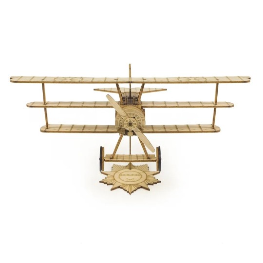 VC05-Mini Fokker Dr1 1/38 Wood Laser Cutter, DW Hobby Static Model