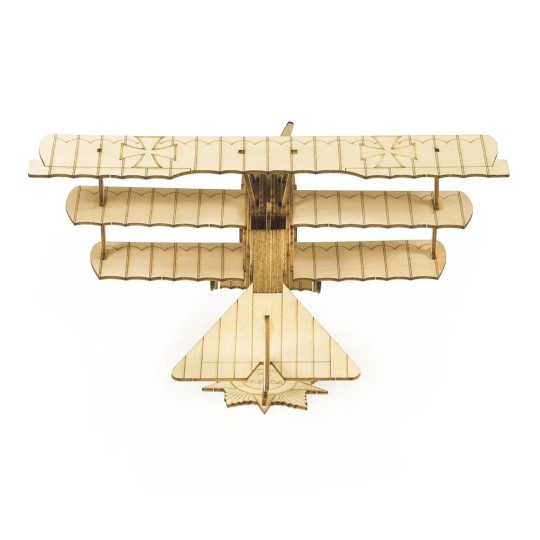 VC05-Mini Fokker Dr1 1/38 Wood Laser Cutter, DW Hobby Static Model - VC05