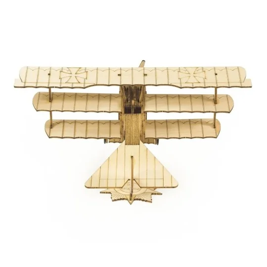 Mini Fokker Dr1 1/38 découpe laser bois, modèle statique DW Hobby DW Hobby - Dancing Wings Hobby VC05 - 6 VC05-Mini Fokker Dr1 1/38 découpe laser bois, modèle statique DW Hobby - VC05