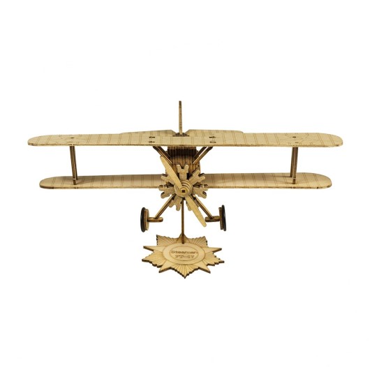 VC11-Mini Stearman PT-17 1/52 découpe laser bois, modèle statique DW Hobby