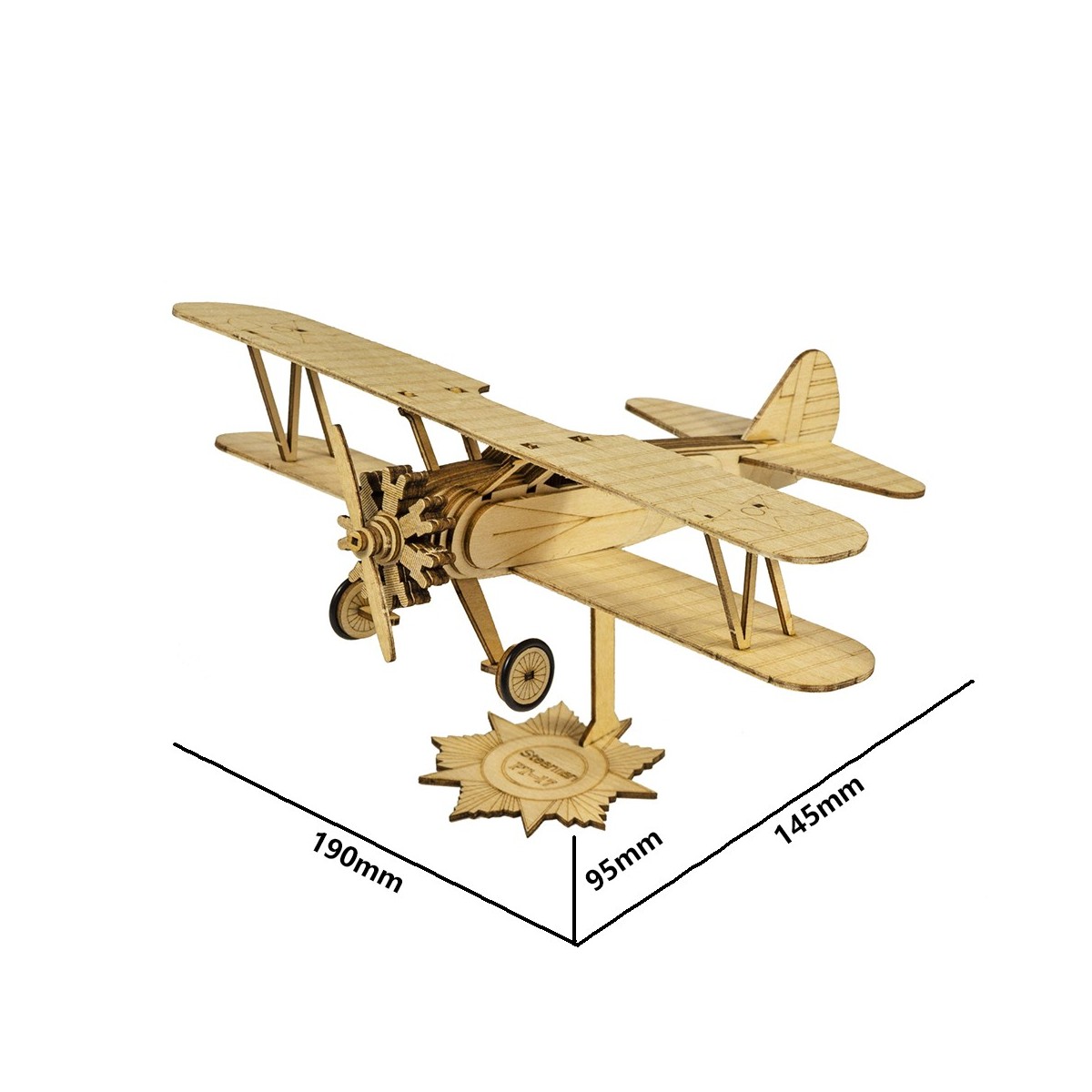 Mini Stearman PT-17 1/52 découpe laser bois, modèle statique DW Hobby DW Hobby - Dancing Wings Hobby VC11 - 2