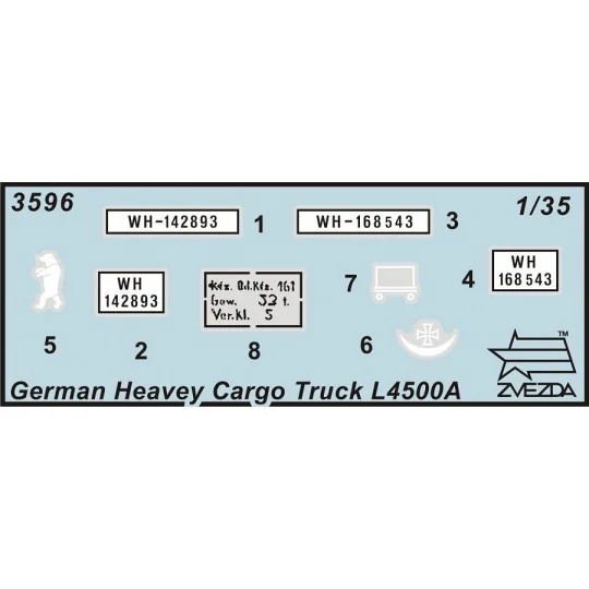 Z3596-German L4500 A 1/35 Zvezda Truck - Z3596