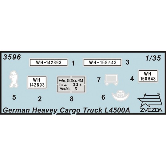 Z3596-Camion Allemand L4500 A 1/35 Zvezda - Z3596