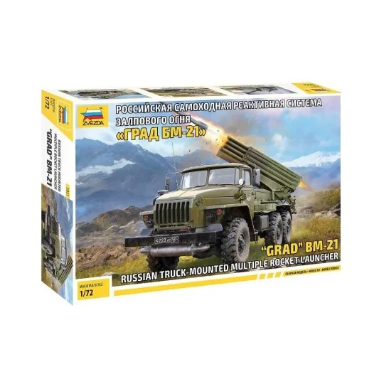 Z5051-BM-21 GRAD 1/72 Zvezda Rocket Launcher Truck - Z5051