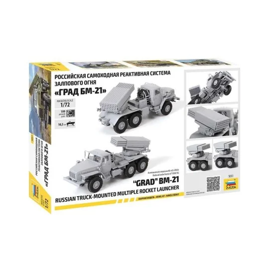 Z5051-BM-21 GRAD 1/72 Zvezda Rocket Launcher Truck - Z5051