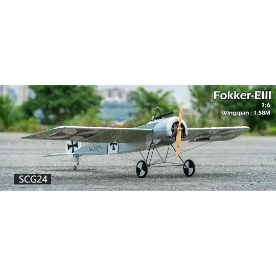 SCG2404-Fokker-E 1.58m 1/6 S24 Kit ARF PNP balsa DW Hobby - SCG2404