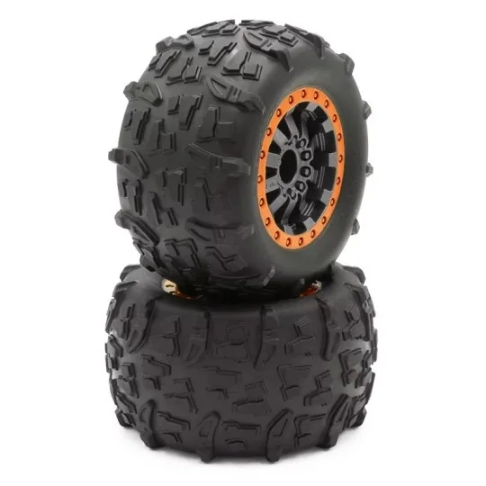 Orange Complete Wheels (x2) STX Funtek Funtek FTK-21064 - 1 FTK-21064-Orange Complete Wheels (x2) STX Funtek - FTK-21064