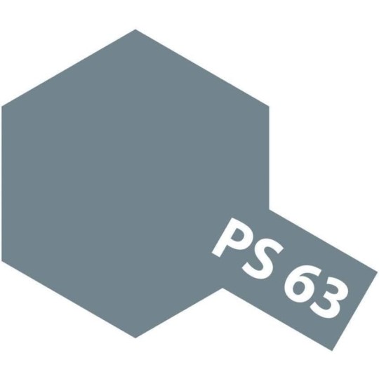 86063-Peinture bombe Lexan Gun Metal clair PS63 Tamiya