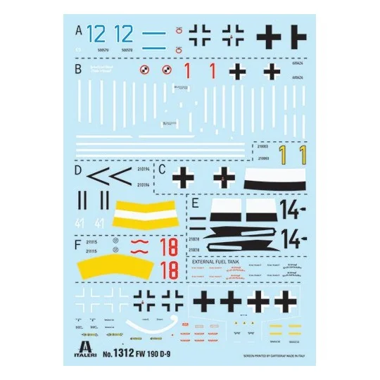 I1312-Avion Focke Wulf Fw190 D-9 1/72 Italeri - I1312