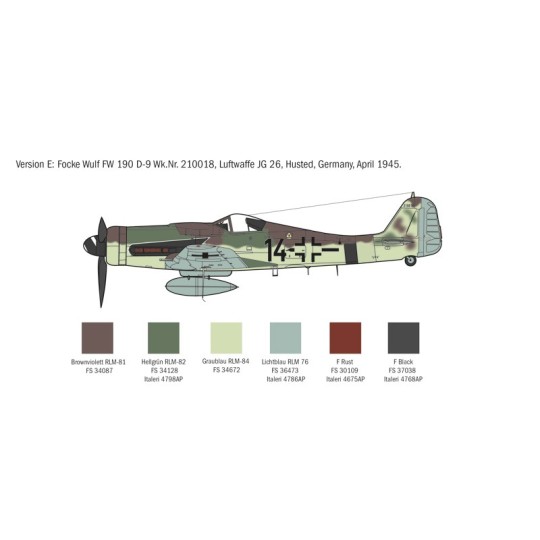 I1312-Focke Wulf Fw190 D-9 1/72 Italeri aircraft