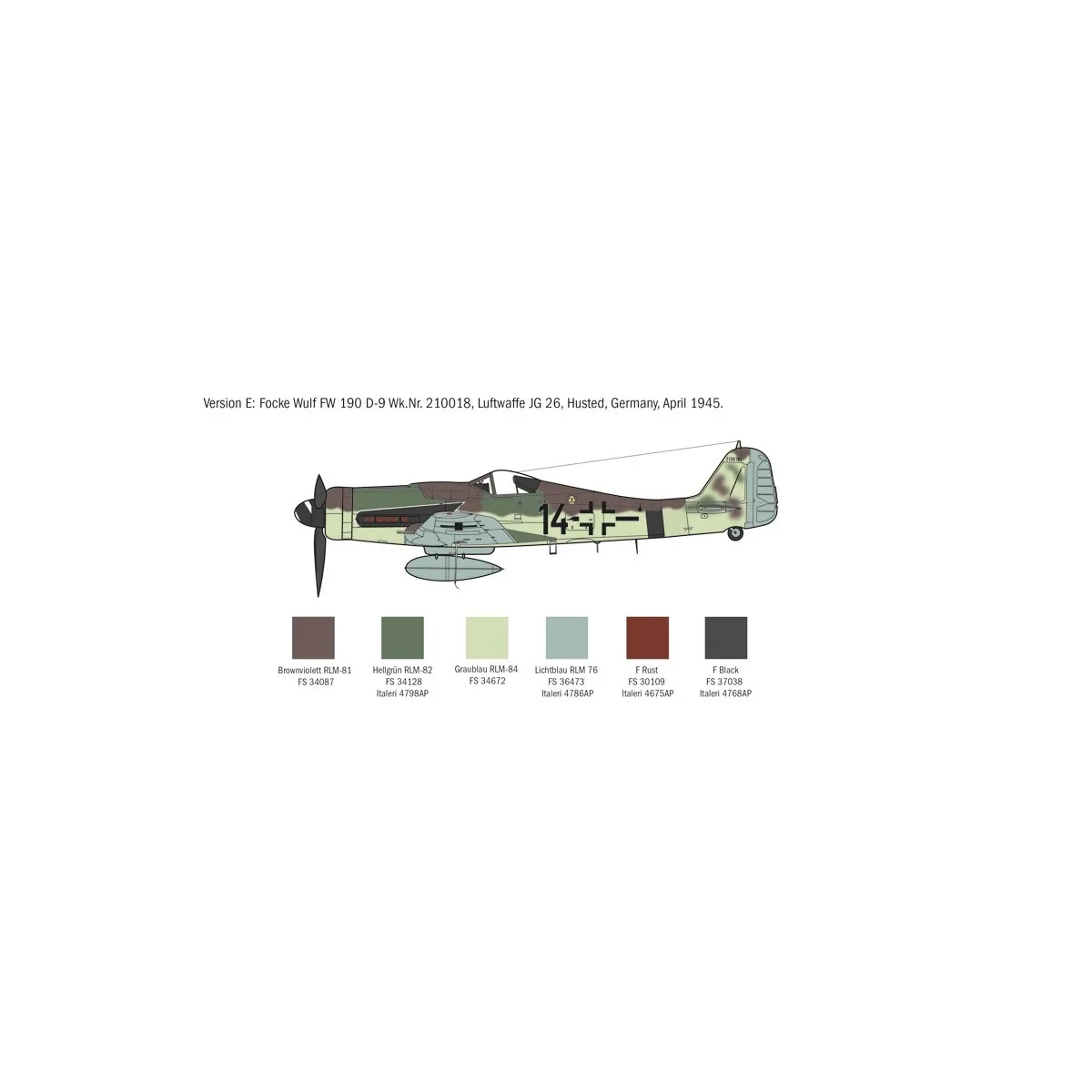 Focke Wulf Fw190 D-9 1/72 Italeri aircraft Italeri I1312 - 8 Focke Wulf Fw190 D-9 1/72 Italeri aircraft Italeri I1312 - 8