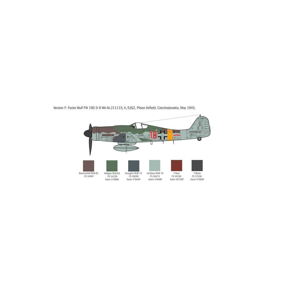 Focke Wulf Fw190 D-9 1/72 Italeri aircraft Italeri I1312 - 9 Focke Wulf Fw190 D-9 1/72 Italeri aircraft Italeri I1312 - 9