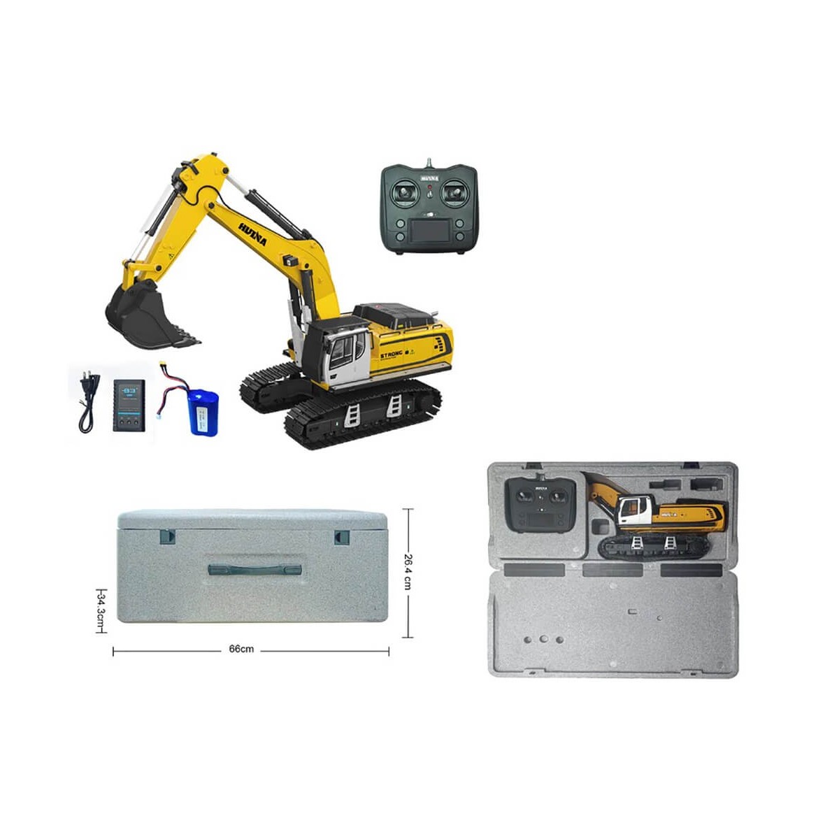 Pelleteuse RC full métal 23ch 1/14 - HuiNa 1599 HuiNa Toys CY1599 - 4