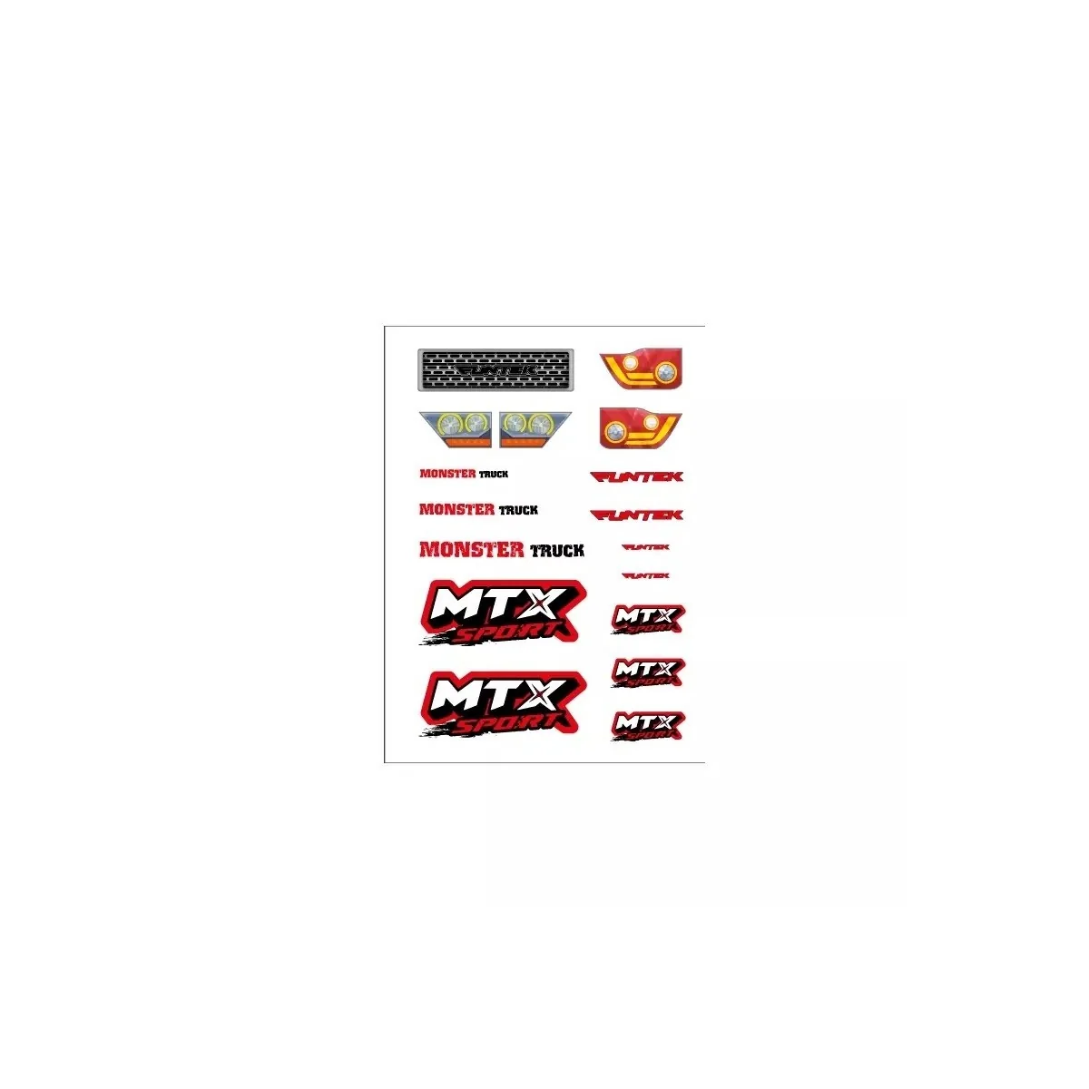 MTX Sport Funtek Red Sticker Sheet Funtek FTK-21056 - 1 MTX Sport Funtek Red Sticker Sheet Funtek FTK-21056 - 1