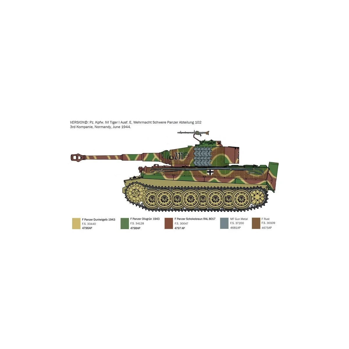 Char Tiger I Normandie 1/35 Italeri Italeri I6754 - 6