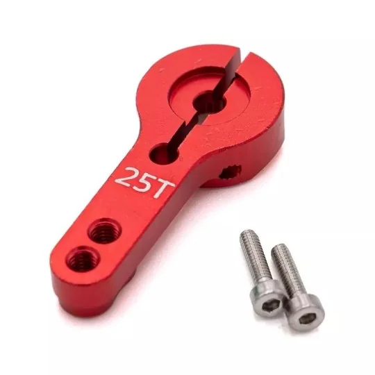 HTR-1930025-RD-Hobbytech 25T Red Aluminum Single Servo Lever - HTR-1930025-RD