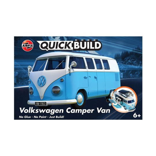 J6024-Volkswagen Van camping-car Bleu - Quick Build Airfix