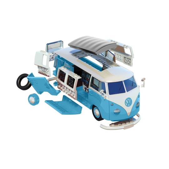 J6024-Volkswagen Van camping-car Bleu - Quick Build Airfix