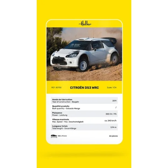 HEL-80758-Citroën DS3 WRS 1/24 Heller