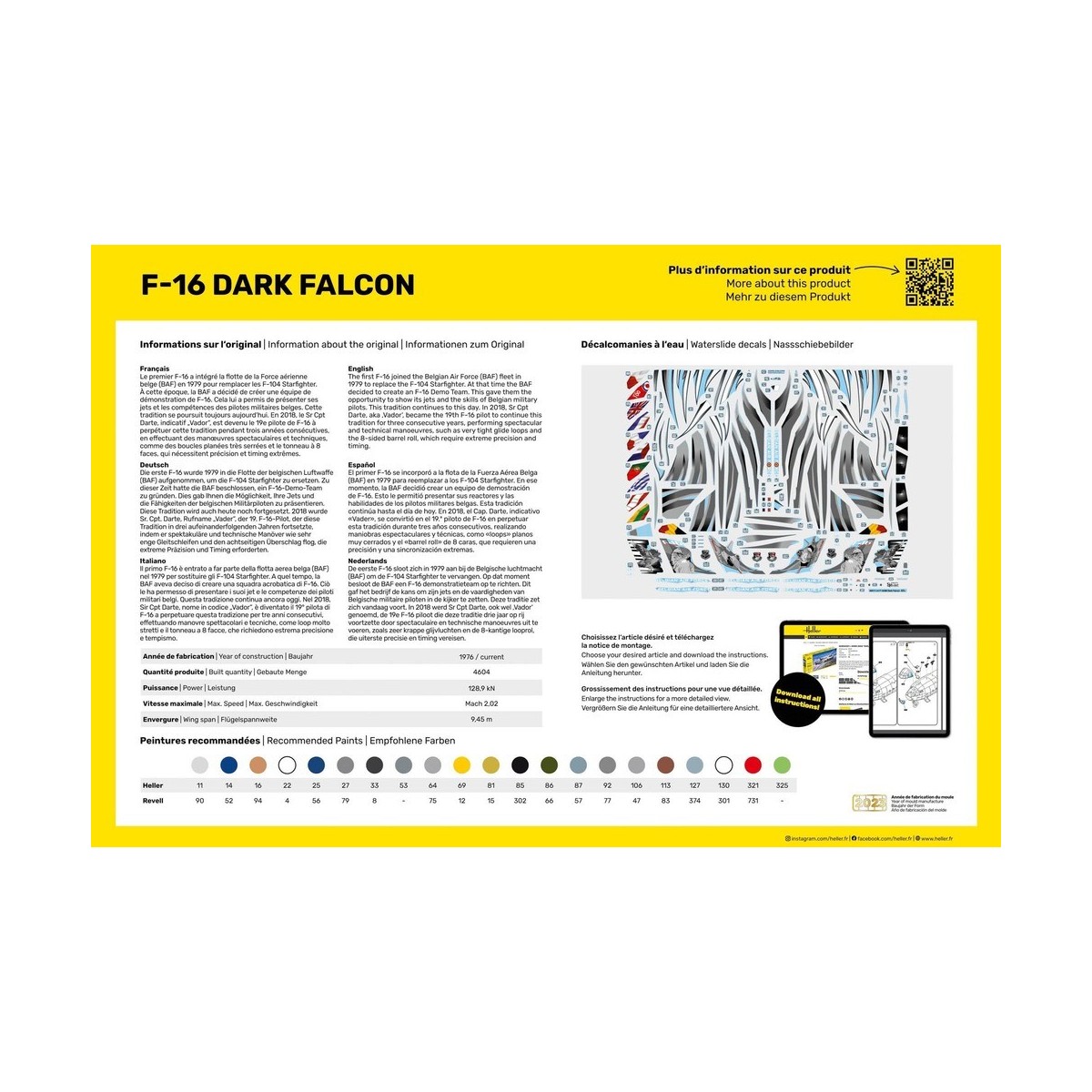 F-16 Dark Falcon 1/48 Heller Heller HEL-30411 - 2