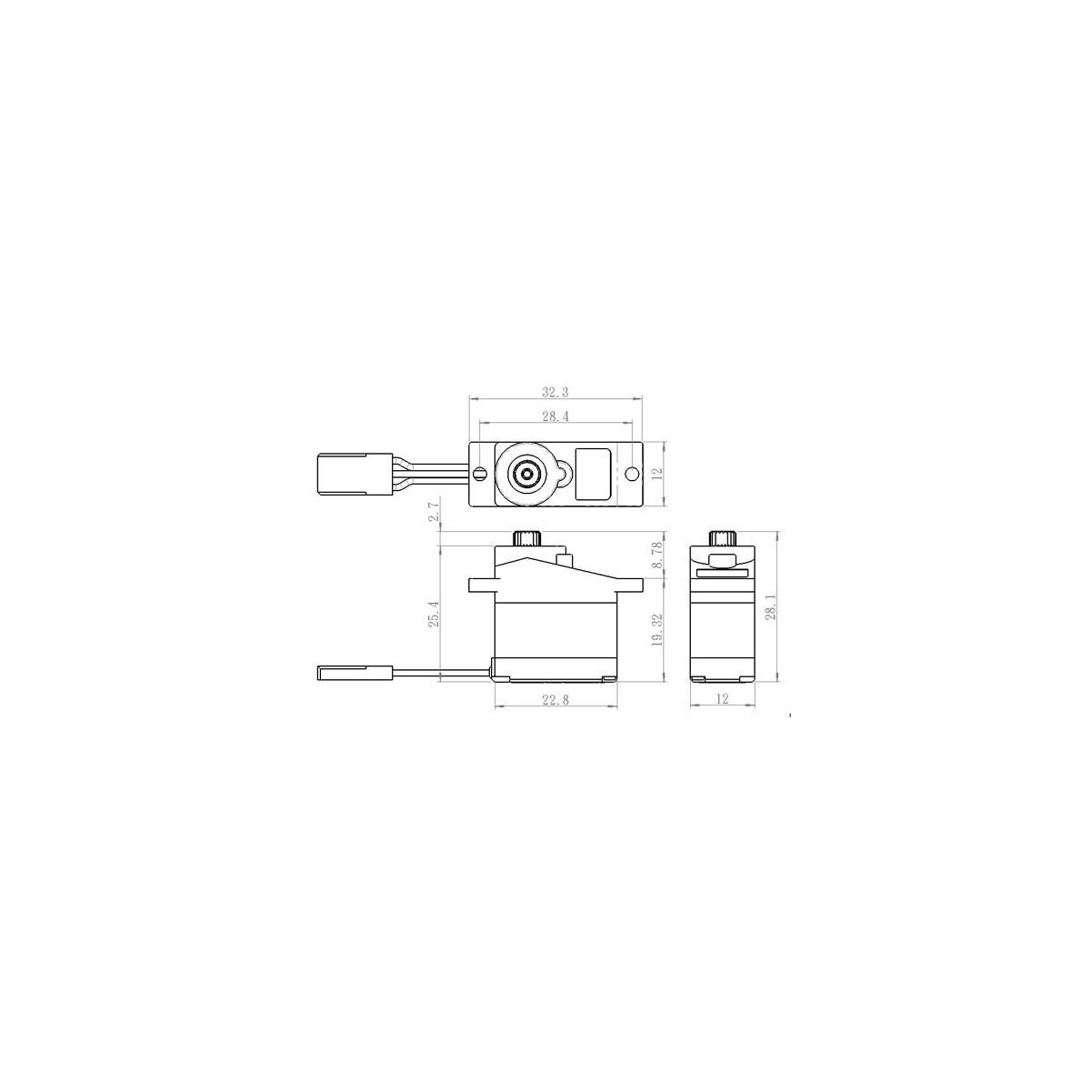 Servo micro SH-0350+ 12.3g, 2.6kg.cm, 0.16s/60° Savox Savox SH-0350+ - 4