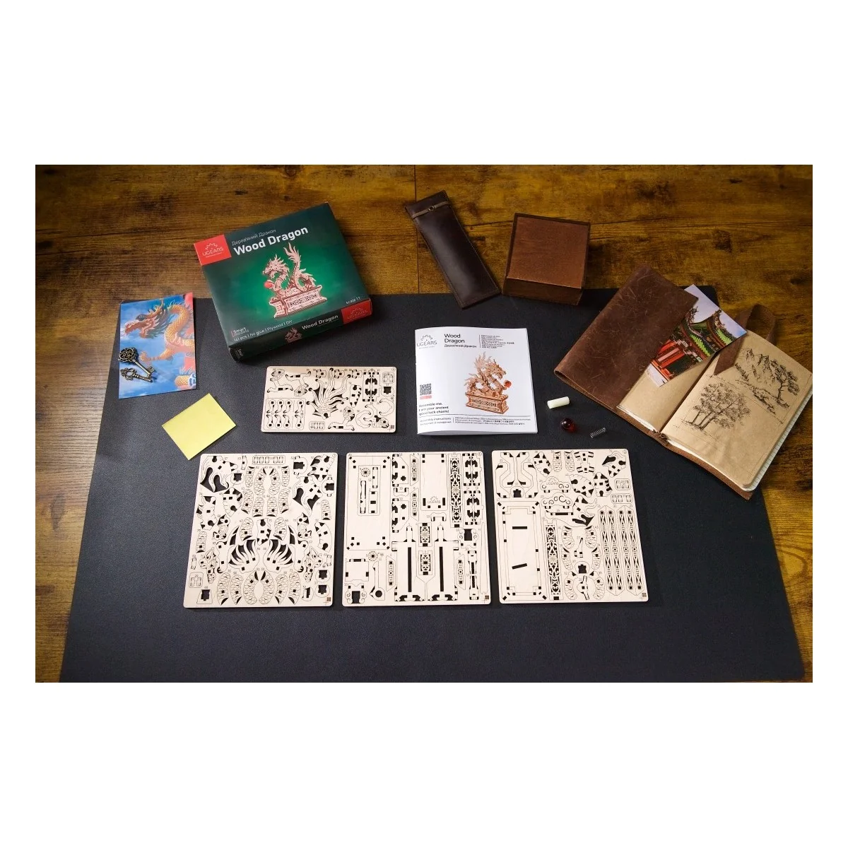 Wood Dragon Puzzle 3D Wood UGEARS UGEARS UG-70259 - 7