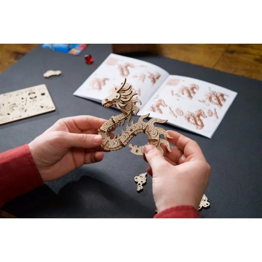 UG-70259-Wood Dragon Puzzle 3D Wood UGEARS