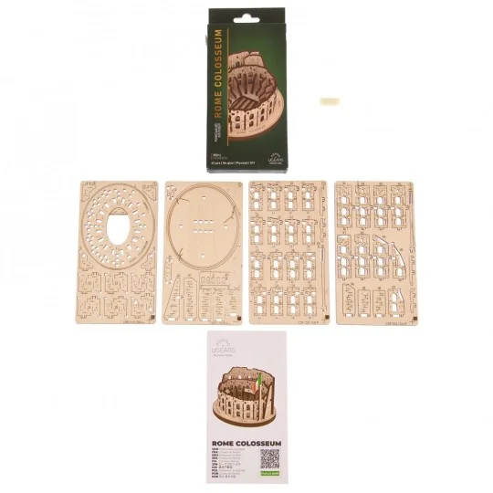 UG-70248-Colosseum of Rome 3D Puzzle Wood UGEARS