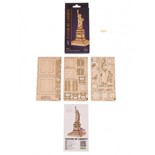UG-70247-Statue of Liberty Puzzle 3D Wood UGEARS