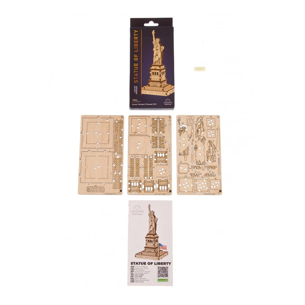 Statue of Liberty Puzzle 3D Wood UGEARS UGEARS UG-70247 - 4 Statue of Liberty Puzzle 3D Wood UGEARS UGEARS UG-70247 - 4