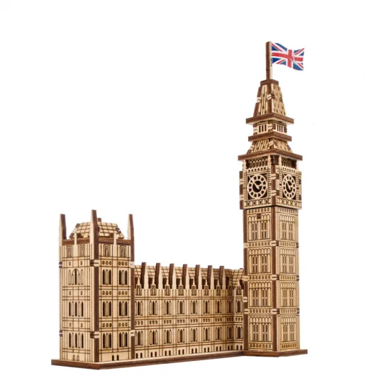 Big Ben Puzzle 3D bois UGEARS UGEARS UG-70250 - 1 UG-70250-Big Ben Puzzle 3D bois UGEARS - UG-70250