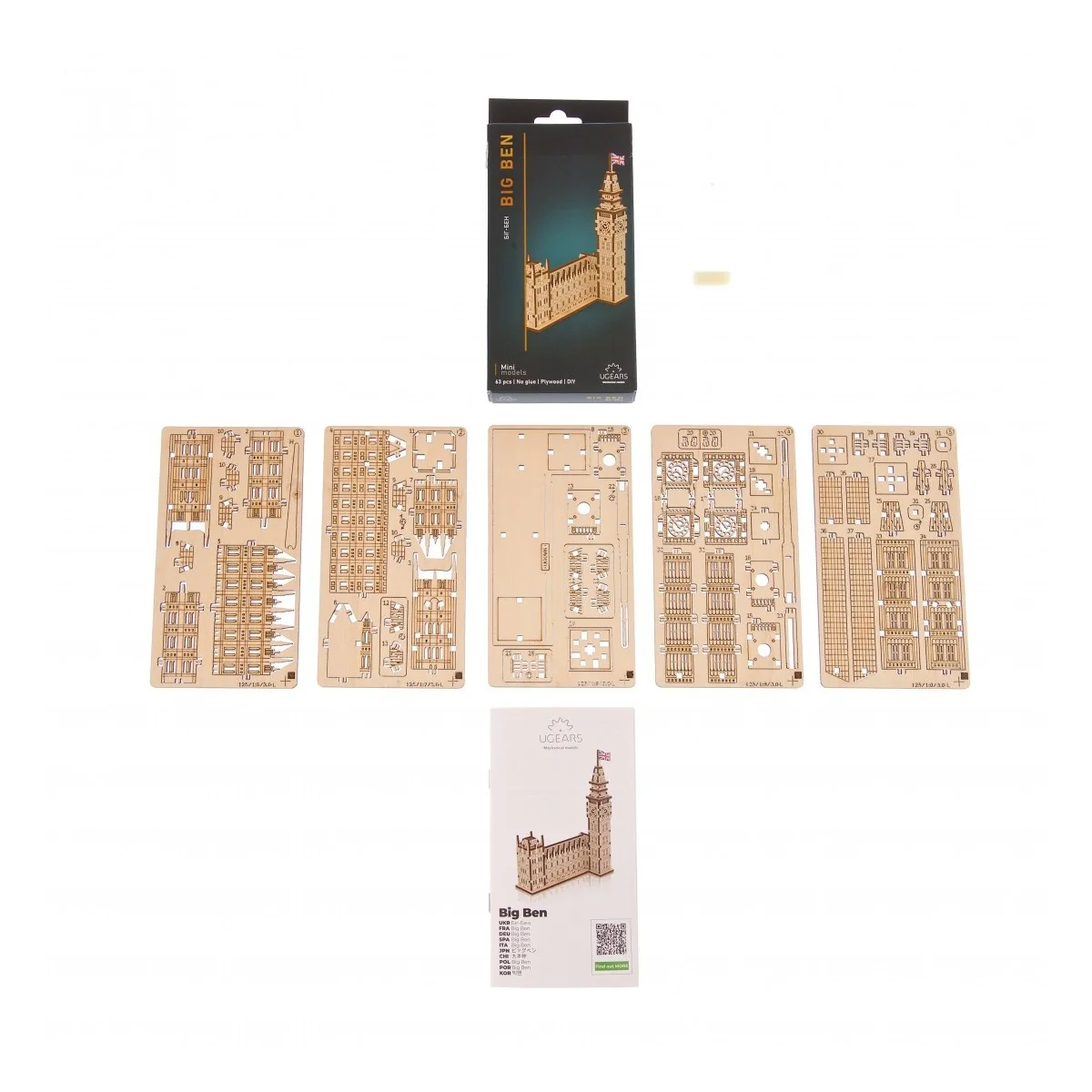 Big Ben Puzzle 3D bois UGEARS UGEARS UG-70250 - 5 Big Ben Puzzle 3D bois UGEARS UGEARS UG-70250 - 5